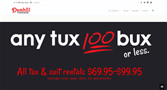 Desktop Screenshot of dunhilltuxedos.com